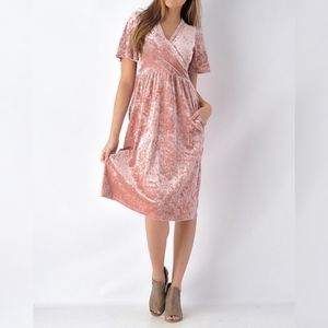 Pink Velvet Dress